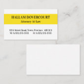 Carte de visite professionnel de droit ordinaire (Devant / Derrière)