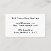 Carte de visite professionnel de droit simple (Dos)