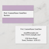 Carte de visite professionnel de droit simple (Devant / Derrière)