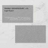 Carte de visite professionnel de droit simple et h (Devant / Derrière)