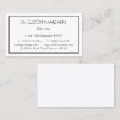 Carte de visite professionnel de droit traditionne (Devant / Derrière)