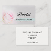 Carte de visite professionnel de fleur de (Devant / Derrière)