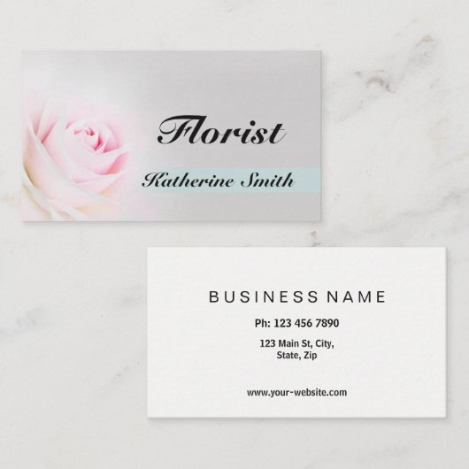 Carte de visite professionnel de fleur de (Devant / Derrière)