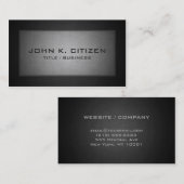 Carte de visite professionnel de frontière de gris (Devant / Derrière)