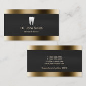 Carte de visite professionnel de frontière d'or de (Devant / Derrière)