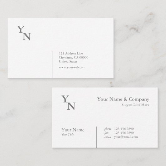 Carte de visite professionnel de gris de (Devant / Derrière)