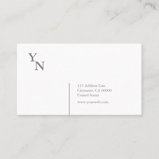 Carte de visite professionnel de gris de (Devant)