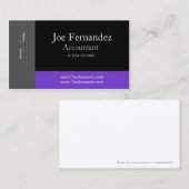 Carte de visite professionnel de gris, noir et (Devant / Derrière)