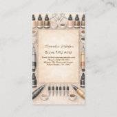 Carte De Visite Professionnel de la beauté PMU moderne (Dos)