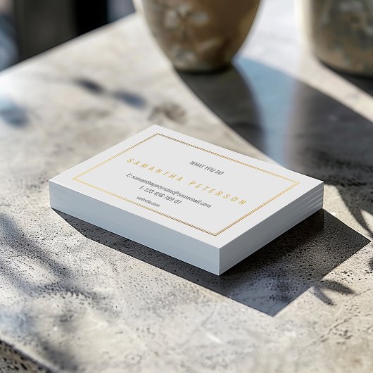 Carte De Visite Professionnel de la bordure de l'effet or