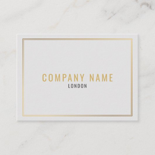 Carte De Visite Professionnel de la bordure de l'effet or (Devant)