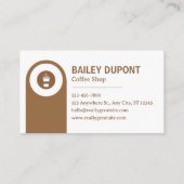 Carte De Visite Professionnel de la cafétéria moderne (Dos)