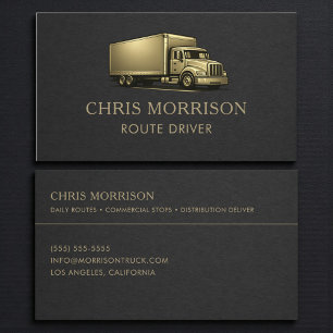 Carte De Visite Professionnel de la conduite de camion sur itinéra