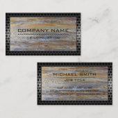 Carte De Visite Professionnel de la construction Bois Moderne #5 (Devant / Derrière)