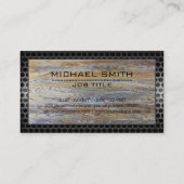 Carte De Visite Professionnel de la construction Bois Moderne #5 (Dos)