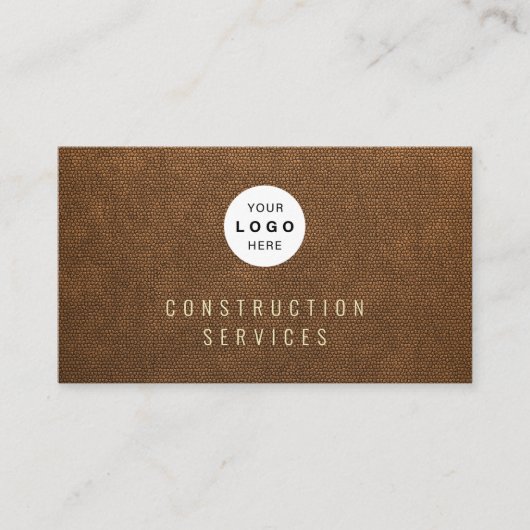 Carte De Visite Professionnel de la construction de LOGO sur mesur (Devant)