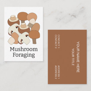 Carte De Visite Professionnel de la cueillette de champignons come