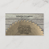 Carte De Visite Professionnel de la menuiserie de scie circulaire (Devant)