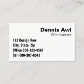 Carte De Visite Professionnel de la menuiserie photo en bois diago (Dos)