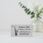 Carte De Visite Professionnel de la musique. Saxophone. (Debout devant)