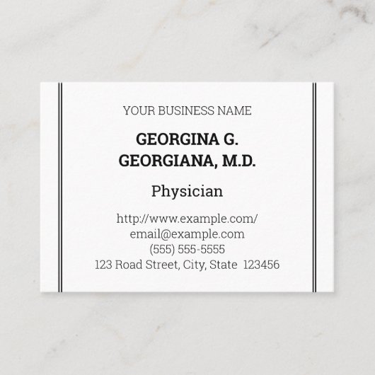 Carte de visite professionnel de la nostalgie de l (Devant)