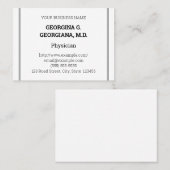 Carte de visite professionnel de la nostalgie de l (Devant / Derrière)