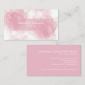 Carte De Visite Professionnel de la Parties scintillant d'or rose  (Devant / Derrière)