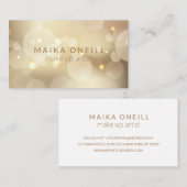 Carte De Visite Professionnel de la parties scintillant Gold Bokeh (Devant / Derrière)