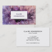 Carte De Visite Professionnel de la pierre minérale améthyste pour (Devant / Derrière)