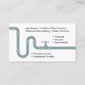 Carte De Visite Professionnel de la Plomberie Moderne Services de (Dos)