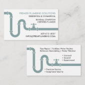Carte De Visite Professionnel de la Plomberie Moderne Services de (Devant / Derrière)