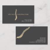 Carte de visite professionnel de la santé chiropra (Devant / Derrière)