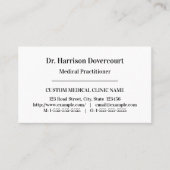 Carte de visite professionnel de la santé classiqu (Devant)