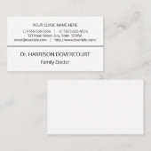 Carte de visite professionnel de la santé minimal (Devant / Derrière)