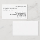 Carte de visite professionnel de la santé neutre (Devant / Derrière)