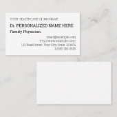 Carte de visite professionnel de la santé simple (Devant / Derrière)