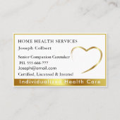 Carte De Visite Professionnel de la santé Soins prodigieux Code QR (Devant)