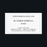 Carte de visite professionnel de la santé vintage<br><div class="desc">Cette conception carte de visite traditionnelle comprend le nom d’un professionnel, le nom d’une entreprise ou d’une clinique, une profession et des coordonnées qui peuvent être personnalisées. Il a également une frontière à ligne unique. Des cartes de visite comme ceux-ci peuvent être utilisés par un professionnel comme un médecin, un...</div>