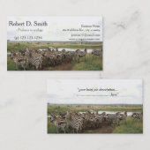 Carte De Visite Professionnel de la science zèbre sauvage africain (Devant / Derrière)