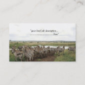 Carte De Visite Professionnel de la science zèbre sauvage africain (Dos)
