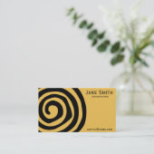 Carte De Visite Professionnel de la spirale noir aztèque (Debout devant)