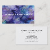 Carte De Visite Professionnel de l'aquarelle moderne (Devant / Derrière)