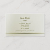 Carte De Visite Professionnel de l'architecte | (Dos)