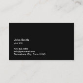 Carte De Visite Professionnel de l'aviation de combat des arts mar (Dos)