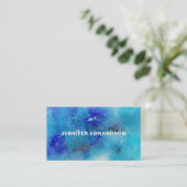 Carte De Visite Professionnel de l'éclaboussure de violet bleu azu (Debout devant)