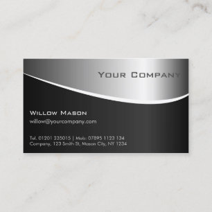 Carte de visite professionnel de l'effet métal arg