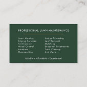 Carte De Visite Professionnel de l'entretien de pelouse (Dos)