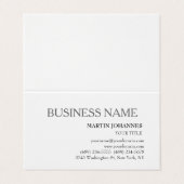 Carte De Visite Professionnel de l'esthétique Chic Noir & Blanc (Extérieur déplié)