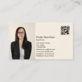 Carte De Visite professionnel de l'immobilier moderne ajouter phot (Dos)