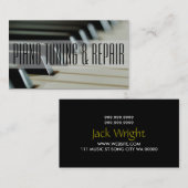 Carte De Visite Professionnel de l'instructeur de musique de répar (Devant / Derrière)